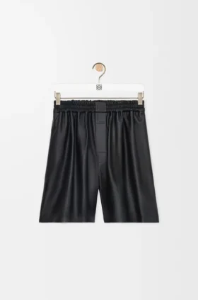 Pantalones cortos de piel de cordero napa