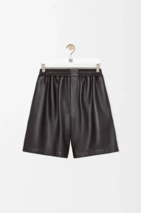Pantalones cortos de piel de cordero napa