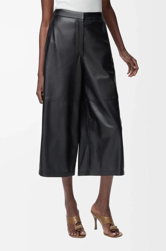 Pantalones cortos de piel de cordero napa Pantalones cortos de piel de cordero napa