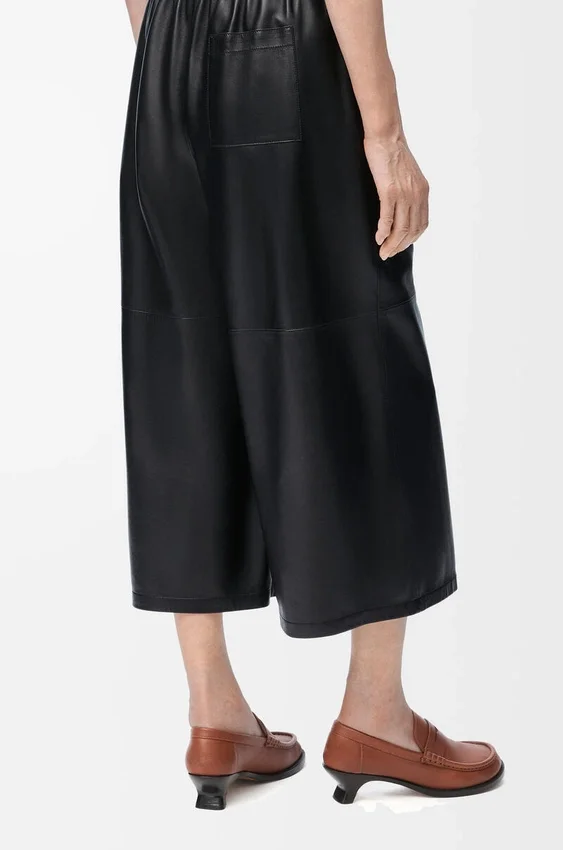 Pantalones cortos de piel de cordero napa Pantalones cortos de piel de cordero napa