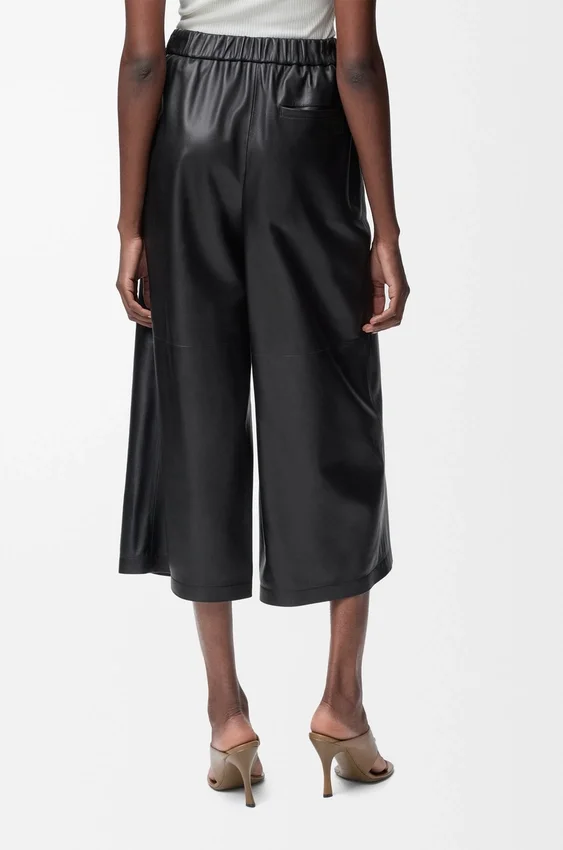 Pantalones cortos de piel de cordero napa Pantalones cortos de piel de cordero napa