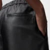 Pantalones cortos de piel de cordero napa Pantalones cortos de piel de cordero napa