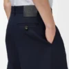 Pantalones cortos plisados de algodón y lino