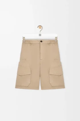 Pantalones cortos tipo cargo de algodón