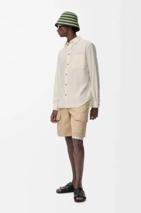 Pantalones cortos tipo cargo de algodón