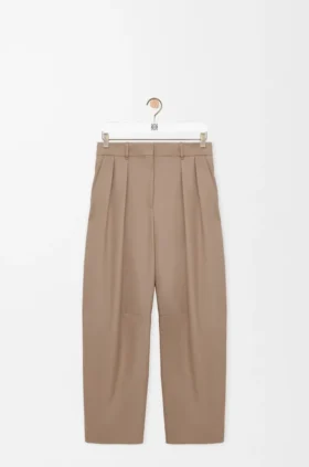 Pantalones de corte cilíndrico en lana