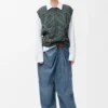Pantalones de mezclilla con drapeado Pantalones de mezclilla con drapeado