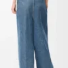 Pantalones de mezclilla con drapeado Pantalones de mezclilla con drapeado