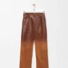 Pantalones de piel de cordero en gamuza Pantalones de piel de cordero en gamuza