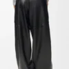 Pantalones de piel de cordero napa Pantalones de piel de cordero napa