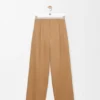 Pantalones de pierna ancha de algodón
