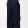 Pantalones de pierna ancha de algodón