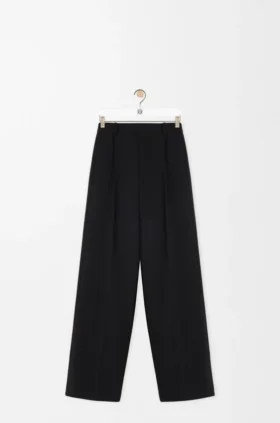 Pantalones de pierna ancha de lana