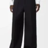 Pantalones de pierna ancha de lana Pantalones de pierna ancha de lana