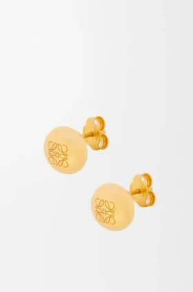 Pendientes de botón Anagram Pebble en plata esterlina