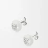 Pendientes de botón Anagram Pebble en plata esterlina Pendientes de botón Anagram Pebble en plata esterlina