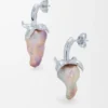 Pendientes Strawberry en plata de ley y perla Pendientes Strawberry en plata de ley y perla