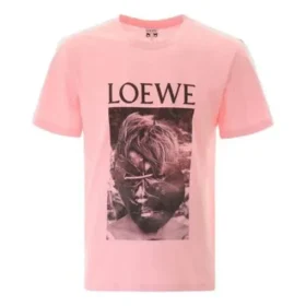 Polo de algodón estampado loewe Ken Heyman de manga corta para hombre, color rosa, H6109980Pc-7080