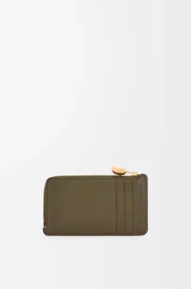Portamonedas «Pebble» en piel de becerro con textura «Pebble»