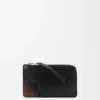 Portamonedas Switch en piel de becerro granulada flexible y gamuza