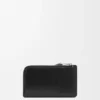 Portamonedas Switch en piel de becerro granulada flexible y gamuza