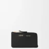 Portamonedas y tarjetero en piel de becerro lisa y granulada