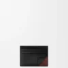 Portatarjetas Switch liso en piel de becerro granulada flexible y gamuza Portatarjetas Switch liso en piel de becerro granulada flexible y gamuza