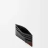 Portatarjetas Switch liso en piel de becerro granulada flexible y gamuza Portatarjetas Switch liso en piel de becerro granulada flexible y gamuza