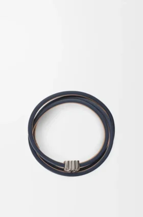 Pulsera Anagram Bombé Twist de piel de becerro