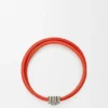 Pulsera Anagram Bombé Twist de piel de becerro Pulsera Anagram Bombé Twist de piel de becerro