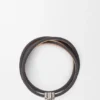 Pulsera Anagram Bombé Twist de piel de becerro Pulsera Anagram Bombé Twist de piel de becerro