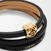 Pulsera Anagram Bombé Twist de piel de becerro Pulsera Anagram Bombé Twist de piel de becerro
