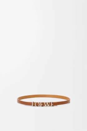 Pulsera loewe de doble vuelta en piel de becerro