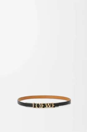 Pulsera loewe de doble vuelta en piel de becerro