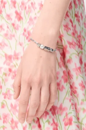 Pulsera «Pebble Cube» en plata de ley