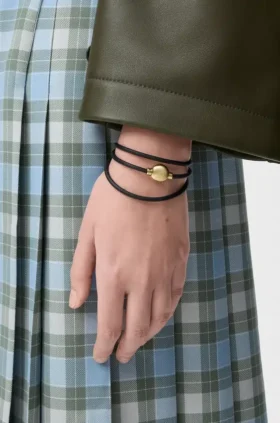 Pulsera «Pebble» de piel de becerro