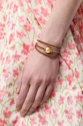 Pulsera «Pebble» de piel de becerro