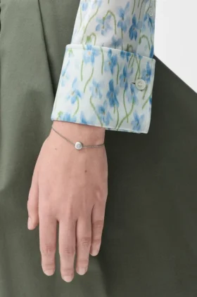 Pulsera «Pebble» en plata de ley