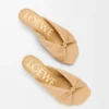 Sandalia suave «Pebble» en tela con efecto rafia Sandalia suave «Pebble» en tela con efecto rafia