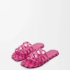 Sandalia tipo «slide» «Petal Anagram» en lona bordada Sandalia tipo «slide» «Petal Anagram» en lona bordada