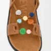 Sandalias Fussbett con cuentas «Pebble» en piel de cordero napa