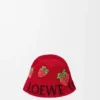 Sombrero de pescador de algodón con motivo de fresa Sombrero de pescador de algodón con motivo de fresa