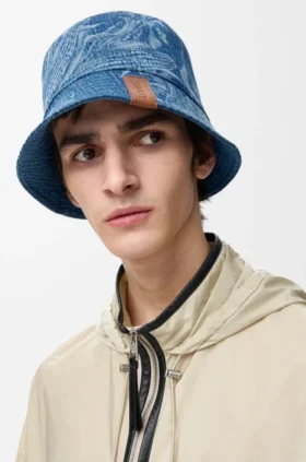 Sombrero tipo bucket reversible de mezclilla