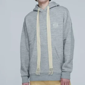 Sudadera con capucha de manga larga para hombre de loewe con el Anagram bordado, color gris, modelo H6109701Si