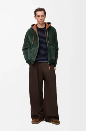 Sudadera con capucha de piel de oveja Sudadera con capucha de piel de oveja