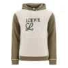 Sudadera con capucha y cordón bordada de loewe para hombre, color caqui H526341X94-3962