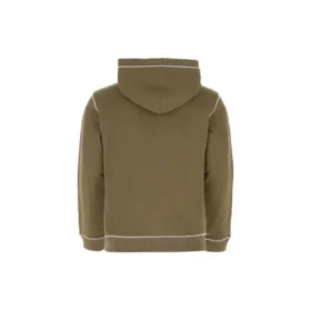 Sudadera con capucha y cordón bordada de loewe para hombre, color caqui H526341X94-3962