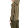 Sudadera con capucha y cordón bordada de loewe para hombre, color caqui H526341X94-3962