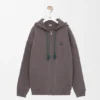 Sudadera con capucha y cremallera de algodón Sudadera con capucha y cremallera de algodón