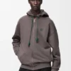 Sudadera con capucha y cremallera de algodón Sudadera con capucha y cremallera de algodón